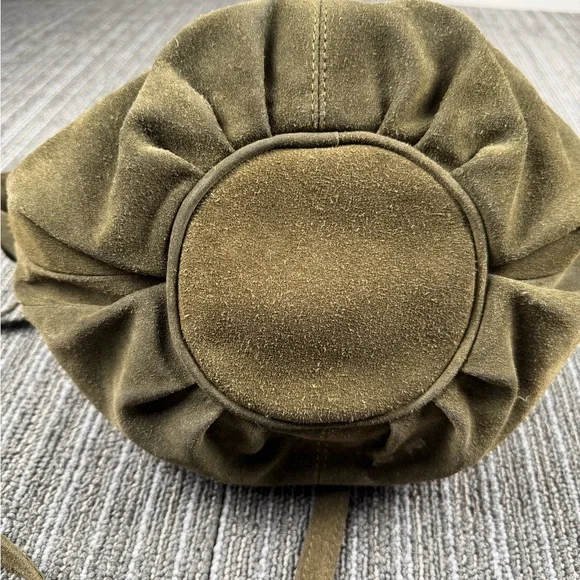 World Market Olive Leather/Suede Shoulder Bag - Picture 2 of 12